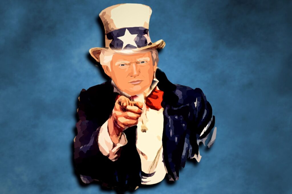 Trump uncle Sam illustration